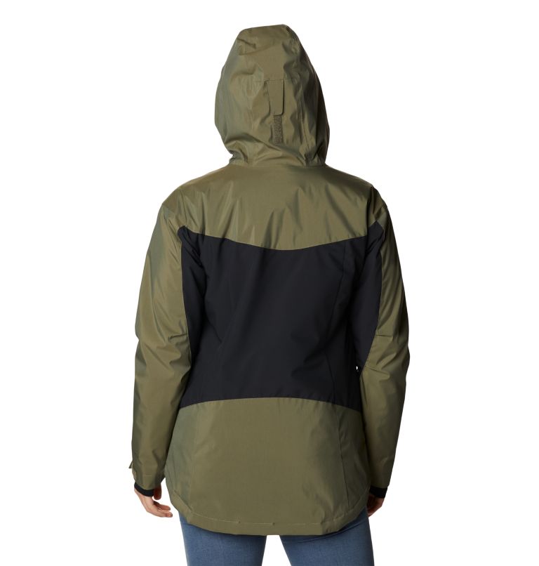Women's Point Park Insulated Jacket, Color: Stone Green Sheen, Black, image 2