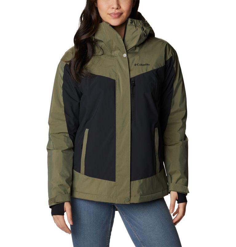 Thumbnail: Women's Point Park Insulated Jacket, Color: Stone Green Sheen, Black, image 1