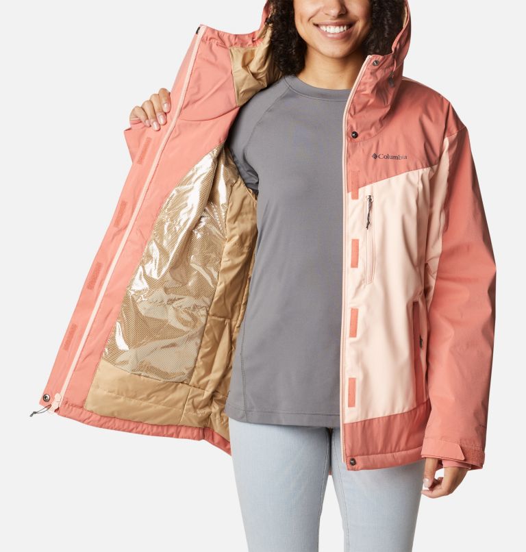 Thumbnail: Point Park Insulated Jacket | 639 | XS, Color: Dark Coral Sheen, Peach Blossom, image 5