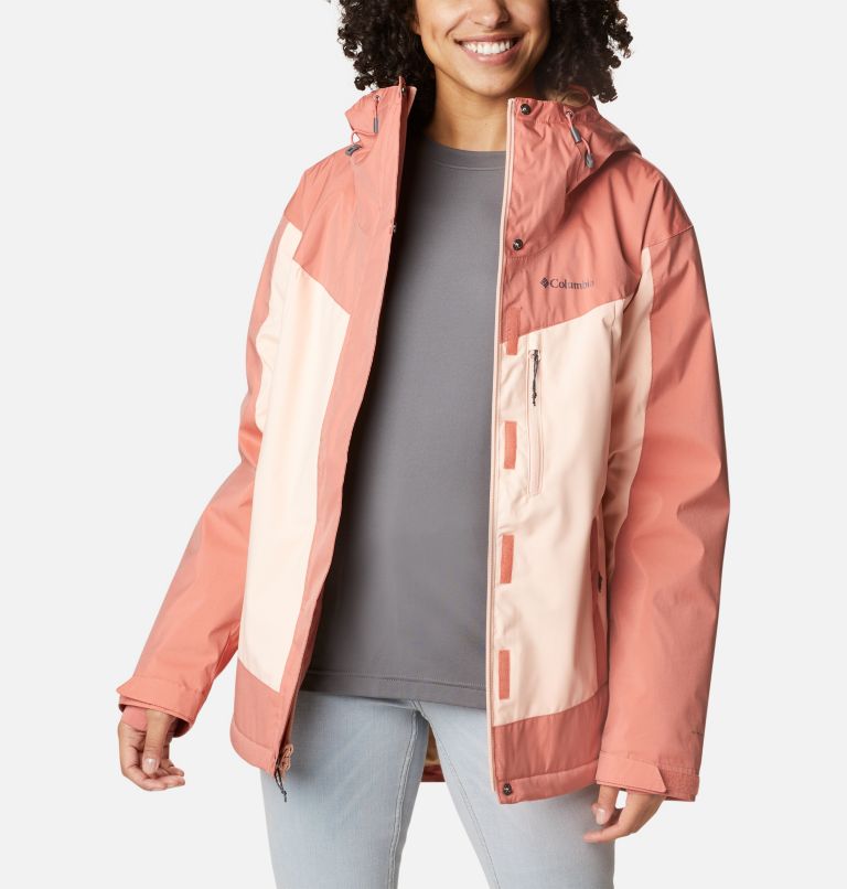 Thumbnail: Women's Point Park Insulated Jacket, Color: Dark Coral Sheen, Peach Blossom, image 8