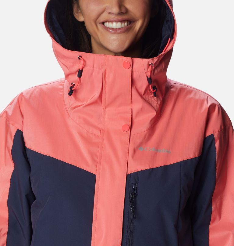 Women's Point Park Insulated Jacket, Color: Neon Sunrise Sheen, Nocturnal, image 4