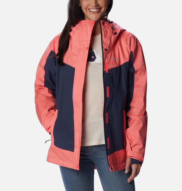 Women's Point Park Insulated Jacket, Color: Neon Sunrise Sheen, Nocturnal, image 8