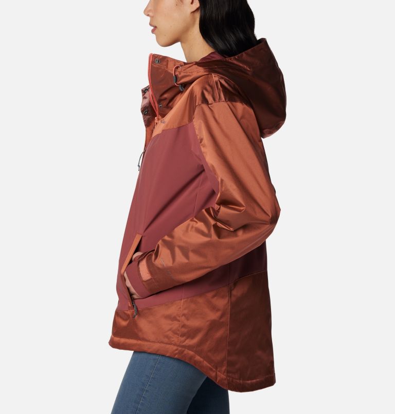 Women's Point Park Insulated Jacket, Color: Faded Peach Sheen, Beetroot, image 3