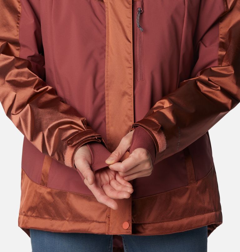 Women's Point Park Insulated Jacket, Color: Faded Peach Sheen, Beetroot, image 7