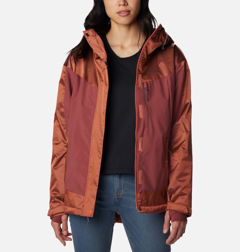 Women's Point Park Insulated Jacket, Color: Faded Peach Sheen, Beetroot, image 8