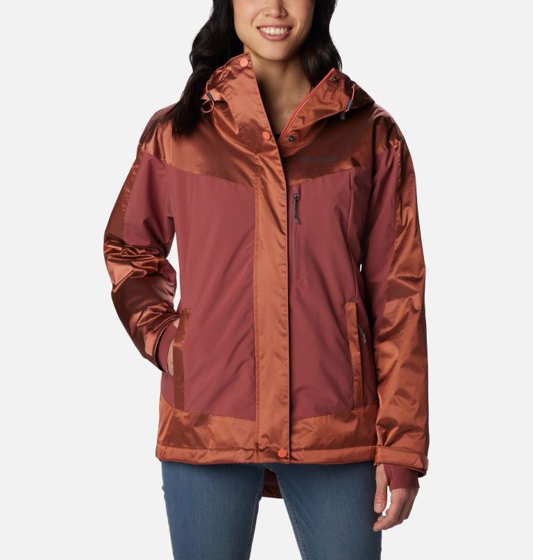 Thumbnail: Women's Point Park Insulated Jacket, Color: Faded Peach Sheen, Beetroot, image 1