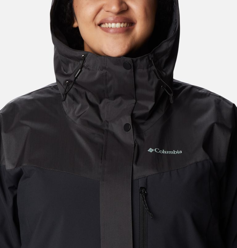 Thumbnail: Women's Point Park Insulated Jacket - Plus Size, Color: Black Sheen, image 4