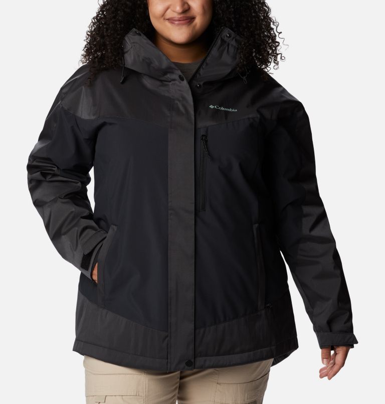 Thumbnail: Women's Point Park Insulated Jacket - Plus Size, Color: Black Sheen, image 1