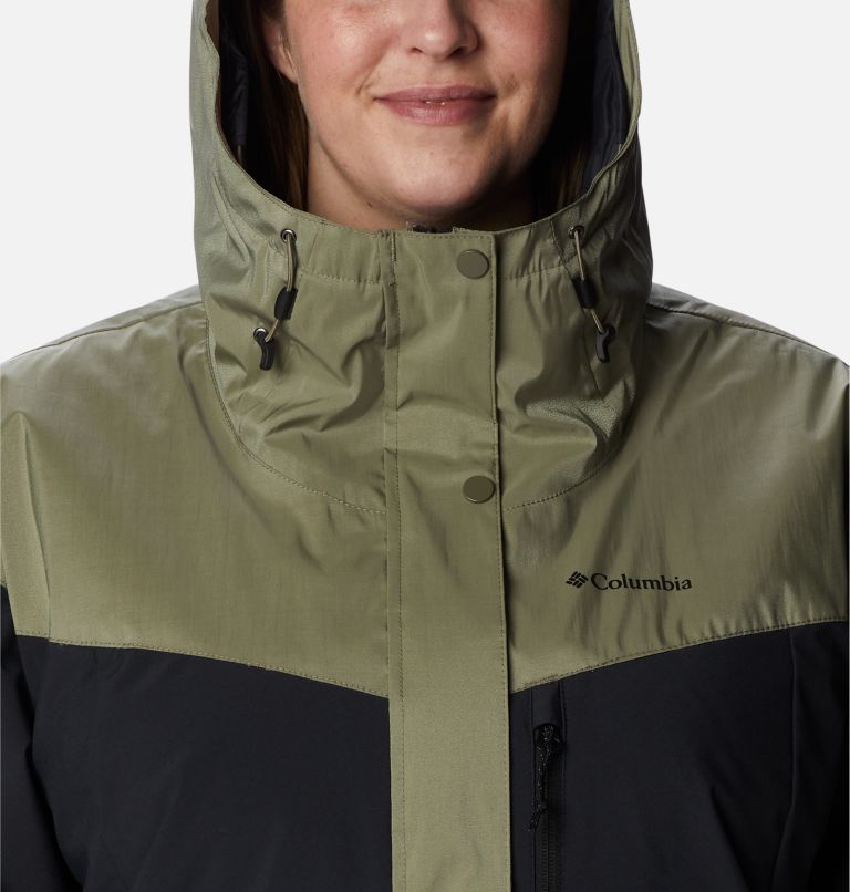 Thumbnail: Women's Point Park Insulated Jacket - Plus Size, Color: Stone Green Sheen, Black, image 4