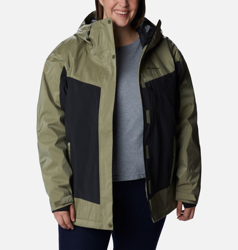 Thumbnail: Women's Point Park Insulated Jacket - Plus Size, Color: Stone Green Sheen, Black, image 8