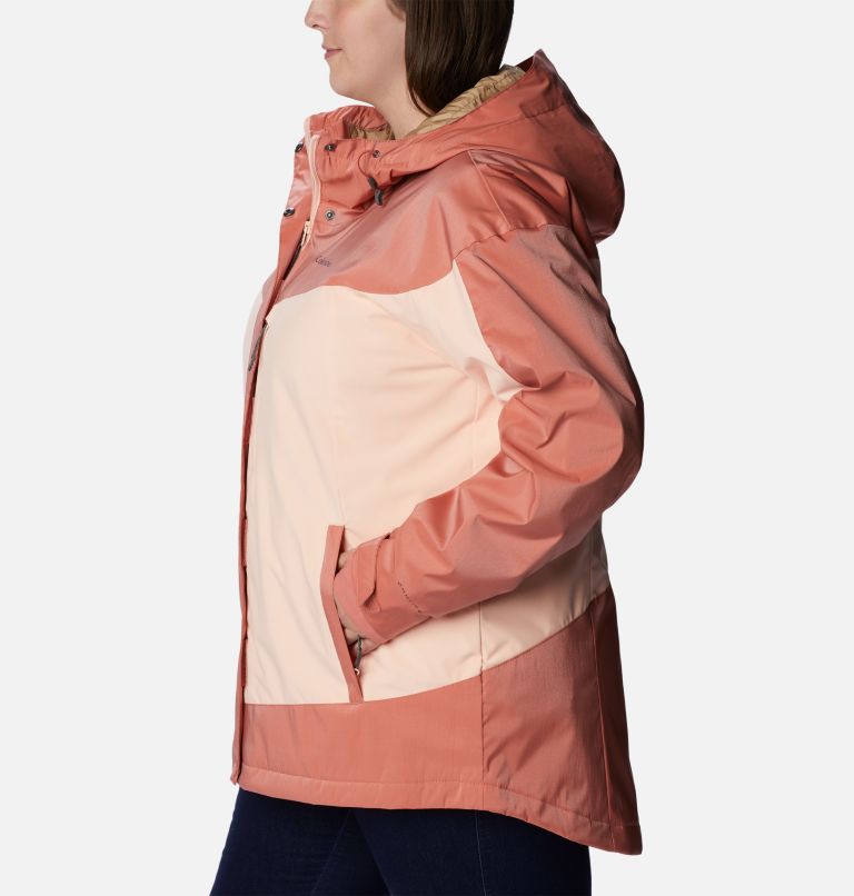 Thumbnail: Women's Point Park Insulated Jacket - Plus Size, Color: Dark Coral Sheen, Peach Blossom, image 3