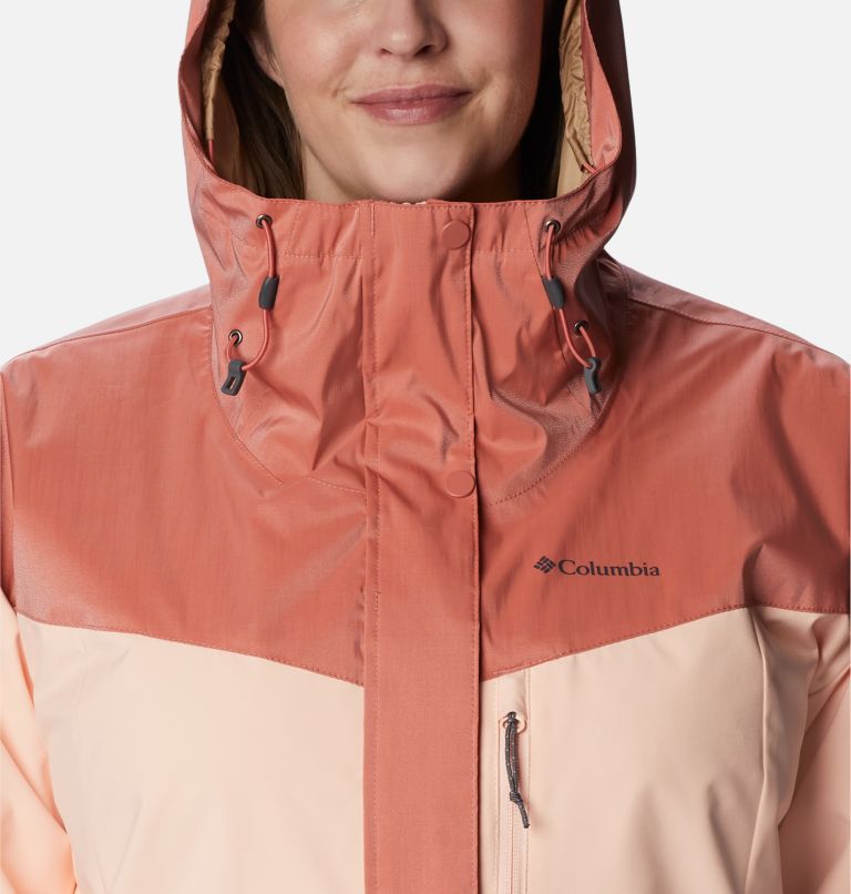 Women's Point Park Insulated Jacket - Plus Size, Color: Dark Coral Sheen, Peach Blossom, image 4