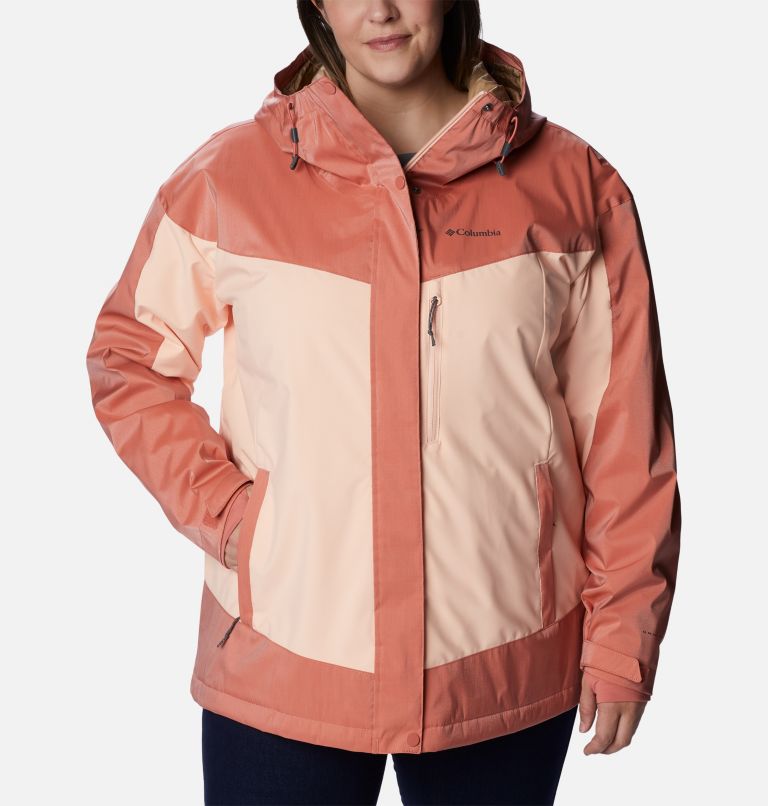 Women's Point Park Insulated Jacket - Plus Size, Color: Dark Coral Sheen, Peach Blossom, image 1