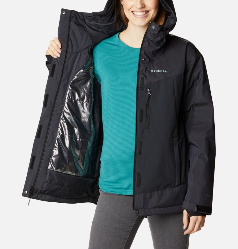Thumbnail: Women's Point Park Waterproof Insulated Walking Jacket, Color: Black Sheen, Black, image 5