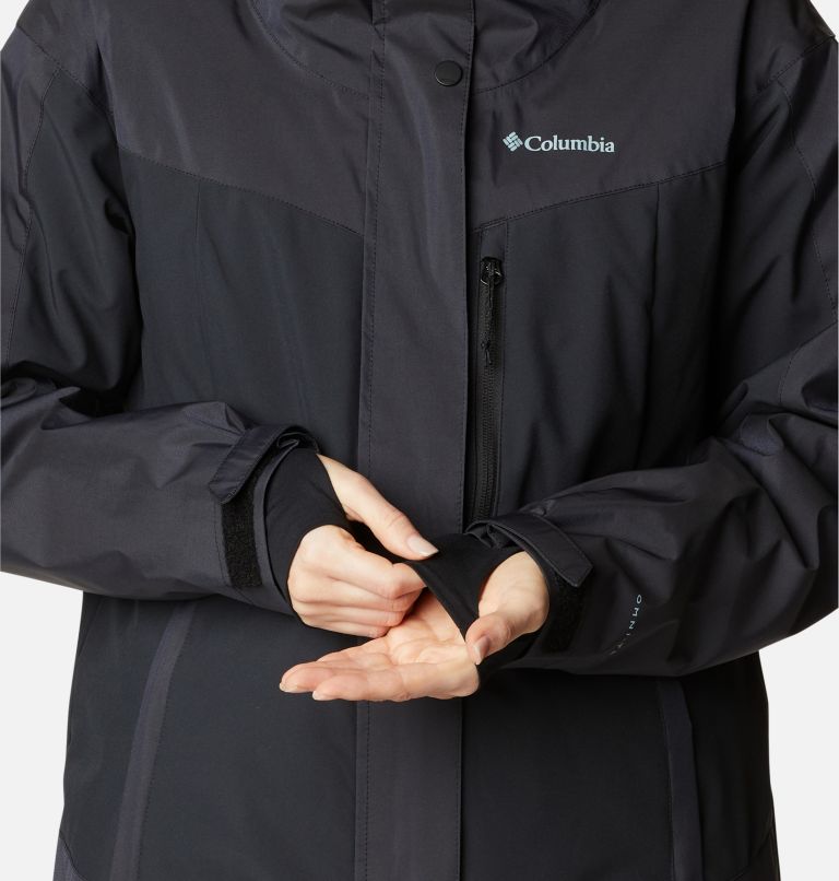 Women's Point Park Waterproof Insulated Walking Jacket, Color: Black Sheen, Black, image 7