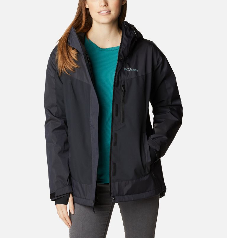 Women's Point Park Waterproof Insulated Walking Jacket, Color: Black Sheen, Black, image 8