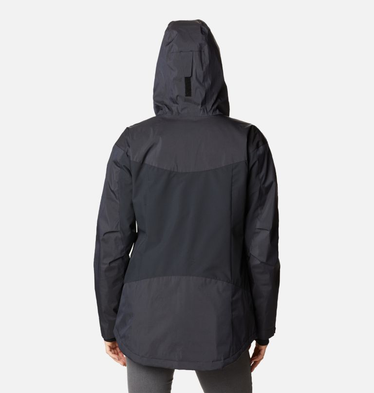 Women's Point Park Waterproof Insulated Walking Jacket, Color: Black Sheen, Black, image 2