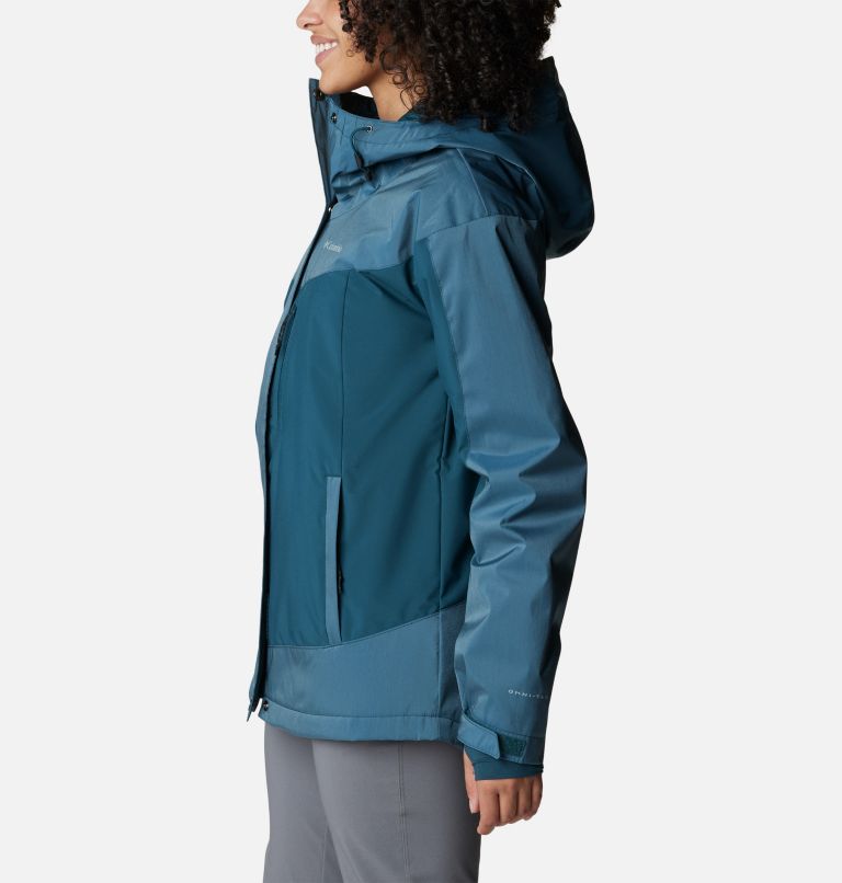 Thumbnail: Women's Point Park Waterproof Insulated Walking Jacket, Color: Night Wave Sheen, Night Wave, image 3