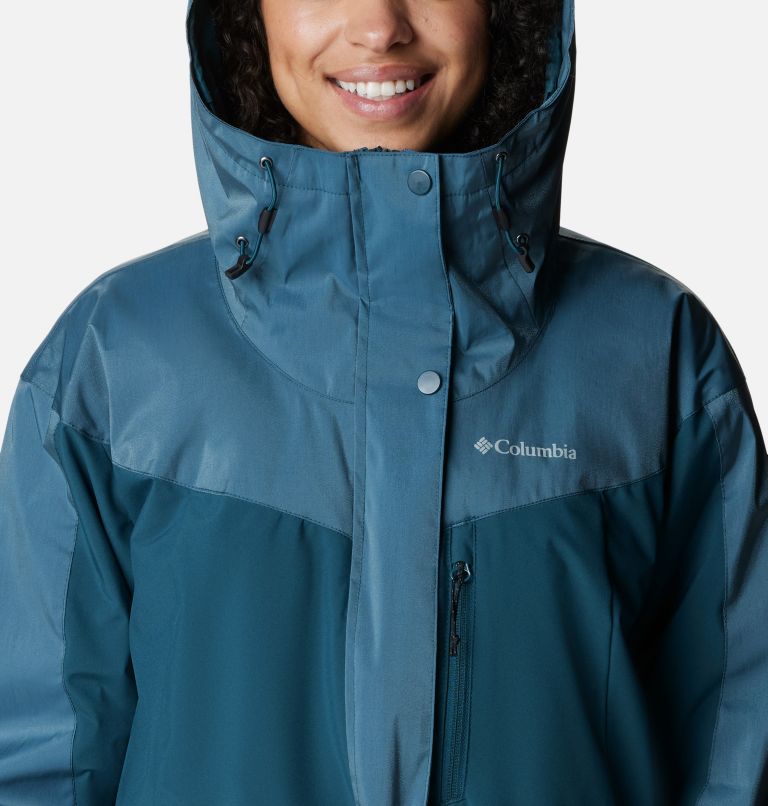Women's Point Park Waterproof Insulated Walking Jacket, Color: Night Wave Sheen, Night Wave, image 4