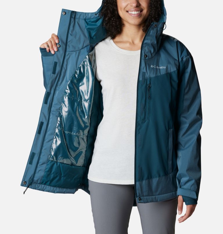 Women's Point Park Waterproof Insulated Walking Jacket, Color: Night Wave Sheen, Night Wave, image 5