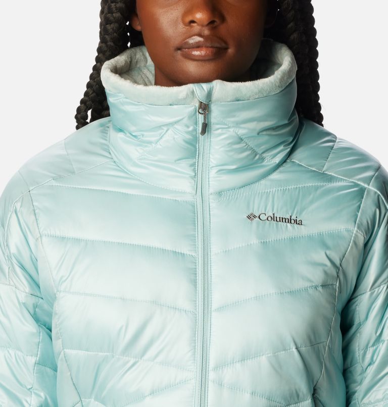 Women's Joy Peak Mid Jacket, Color: Aqua Haze, image 4