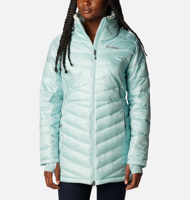Women's Joy Peak Mid Jacket, Color: Aqua Haze, image 1