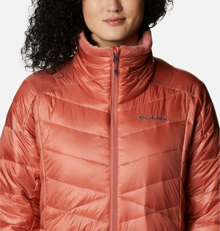 Women's Joy Peak Mid Omni-Heat Infinity Jacket, Color: Dark Coral, image 4