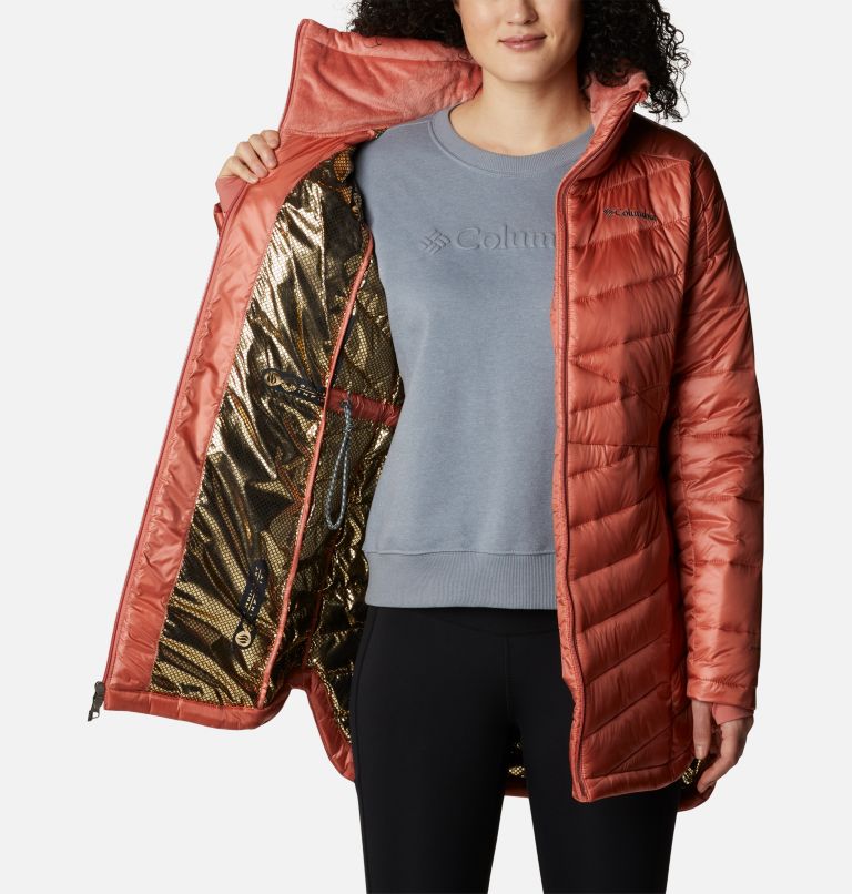 Women's Joy Peak Mid Omni-Heat Infinity Jacket, Color: Dark Coral, image 5