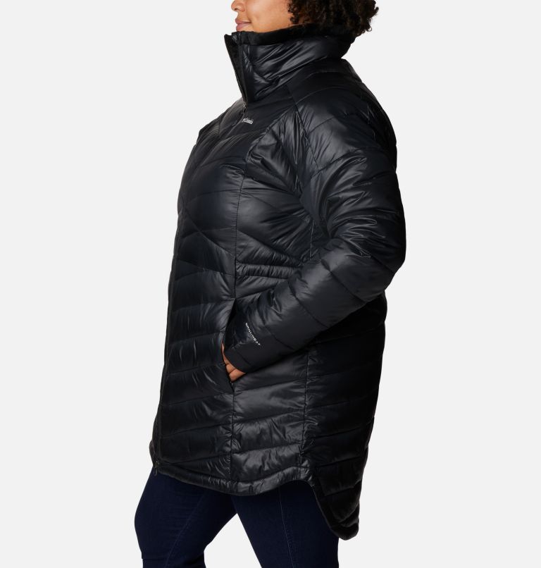 Thumbnail: Women's Joy Peak Mid Omni-Heat Infinity Jacket - Plus Size, Color: Black, image 3