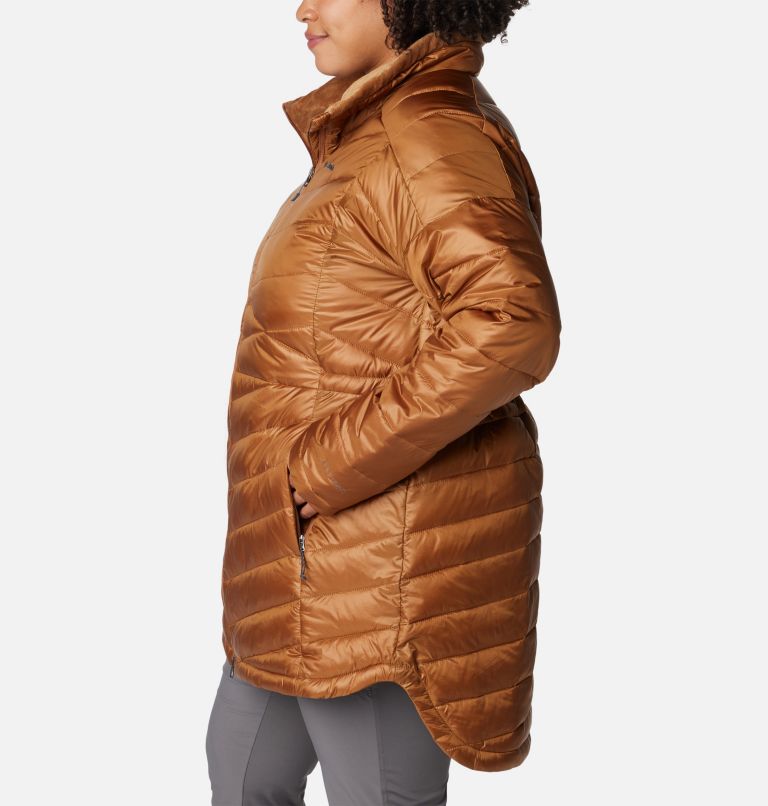Thumbnail: Women's Joy Peak Mid Jacket - Plus Size, Color: Camel Brown, image 3