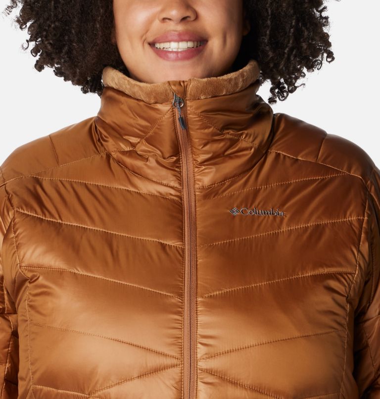 Thumbnail: Women's Joy Peak Mid Jacket - Plus Size, Color: Camel Brown, image 4