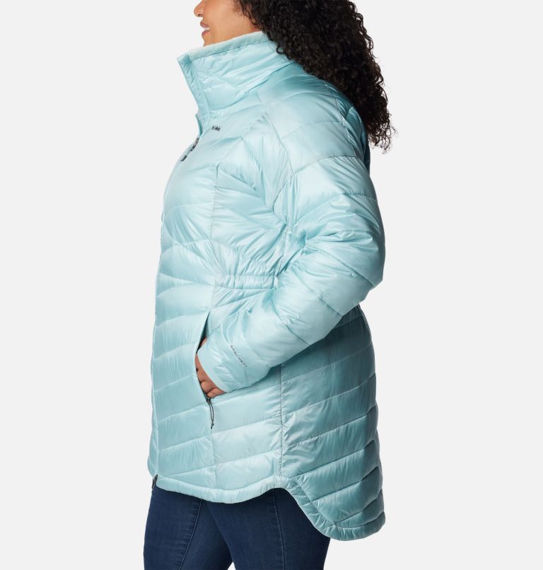 Thumbnail: Women's Joy Peak Mid Jacket - Plus Size, Color: Aqua Haze, image 3