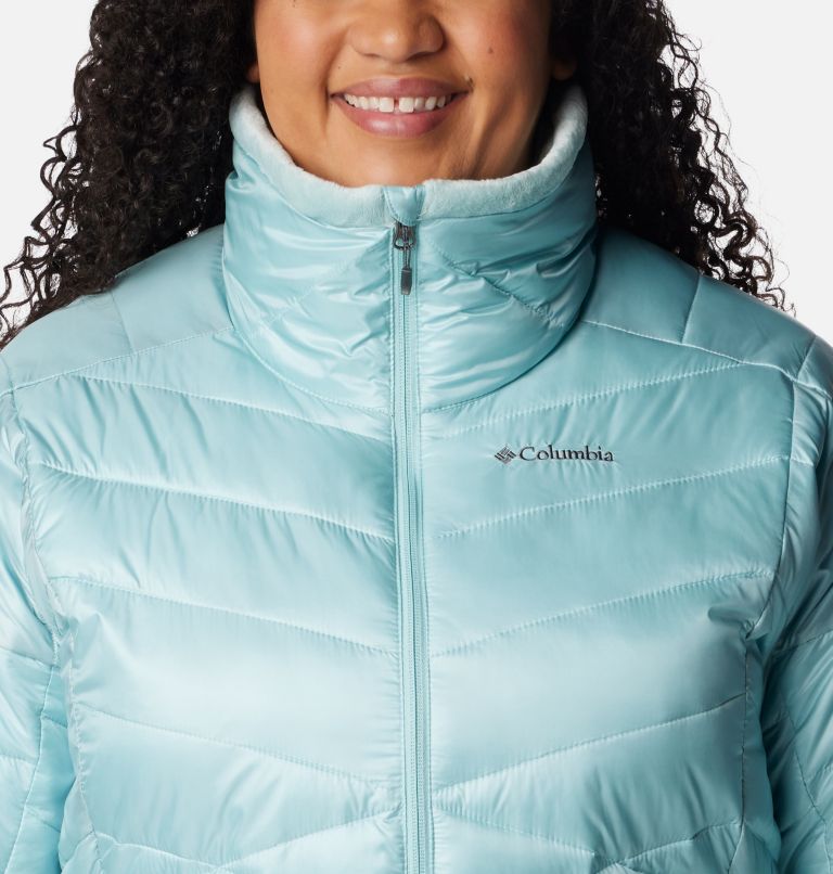 Thumbnail: Women's Joy Peak Mid Jacket - Plus Size, Color: Aqua Haze, image 4