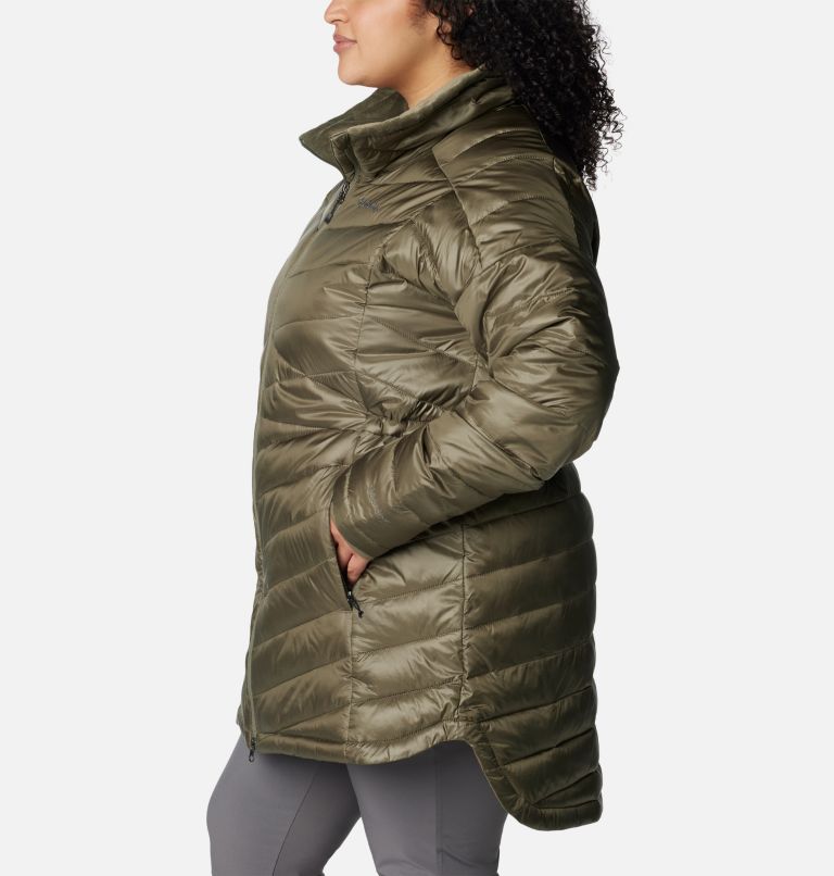 Women's Joy Peak Mid Jacket - Plus Size, Color: Stone Green, image 3