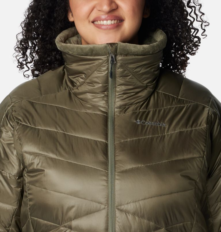 Women's Joy Peak Mid Jacket - Plus Size, Color: Stone Green, image 4