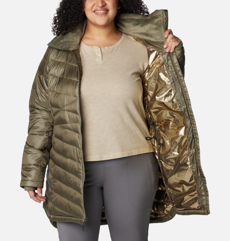 Women's Joy Peak Mid Jacket - Plus Size, Color: Stone Green, image 5