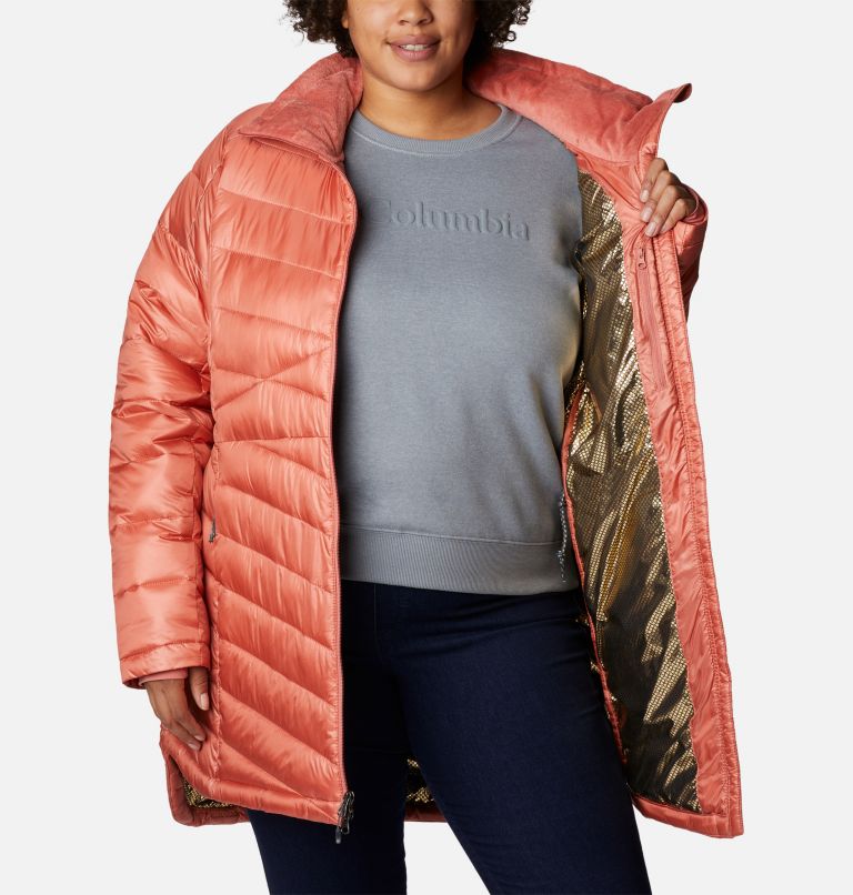 Thumbnail: Women's Joy Peak Mid Omni-Heat Infinity Jacket - Plus Size, Color: Dark Coral, image 5