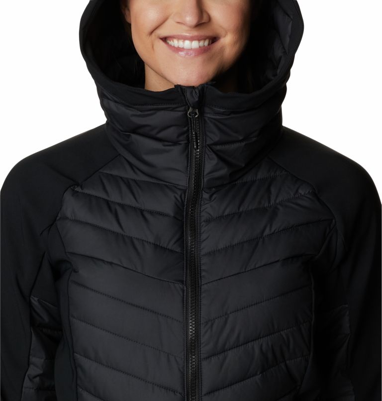 Thumbnail: Women's Powder Lite Hybrid Hooded Jacket, Color: Black, image 4