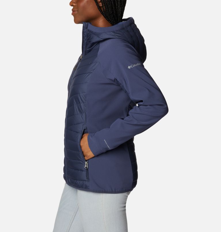 Women's Powder Lite Hybrid Hooded Jacket, Color: Nocturnal, image 3
