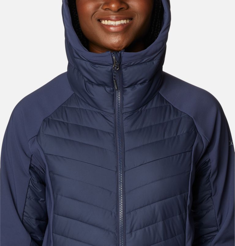 Thumbnail: Women's Powder Lite Hybrid Hooded Jacket, Color: Nocturnal, image 4