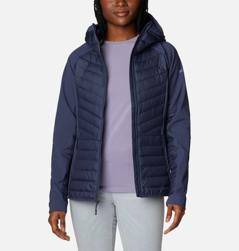 Women's Powder Lite Hybrid Hooded Jacket, Color: Nocturnal, image 7