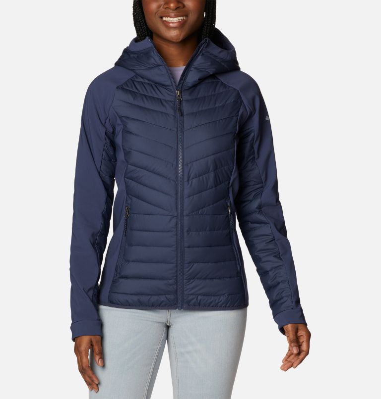 Thumbnail: Women's Powder Lite Hybrid Hooded Jacket, Color: Nocturnal, image 1
