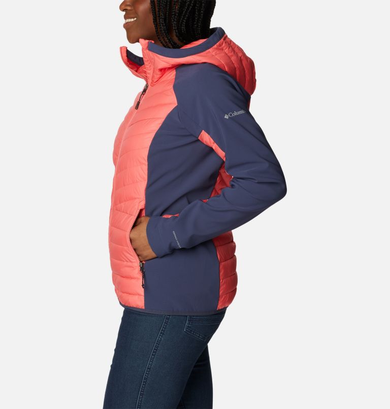 Thumbnail: Women's Powder Lite Hybrid Hooded Jacket, Color: Blush Pink, Nocturnal, image 3