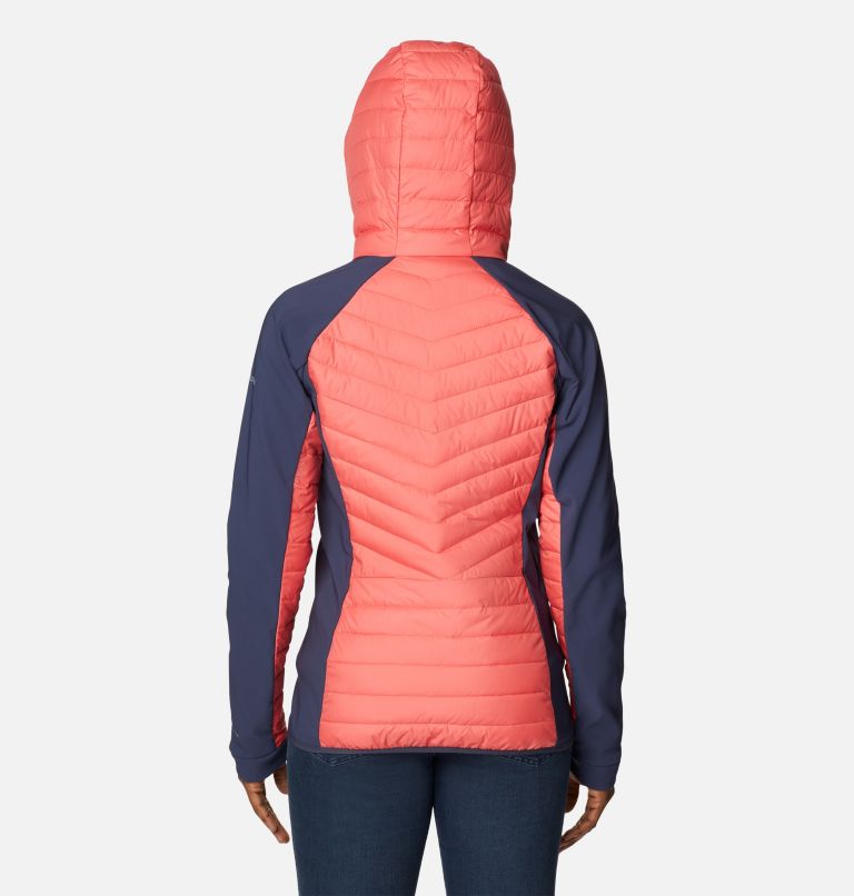 Thumbnail: Women's Powder Lite Hybrid Hooded Jacket, Color: Blush Pink, Nocturnal, image 2