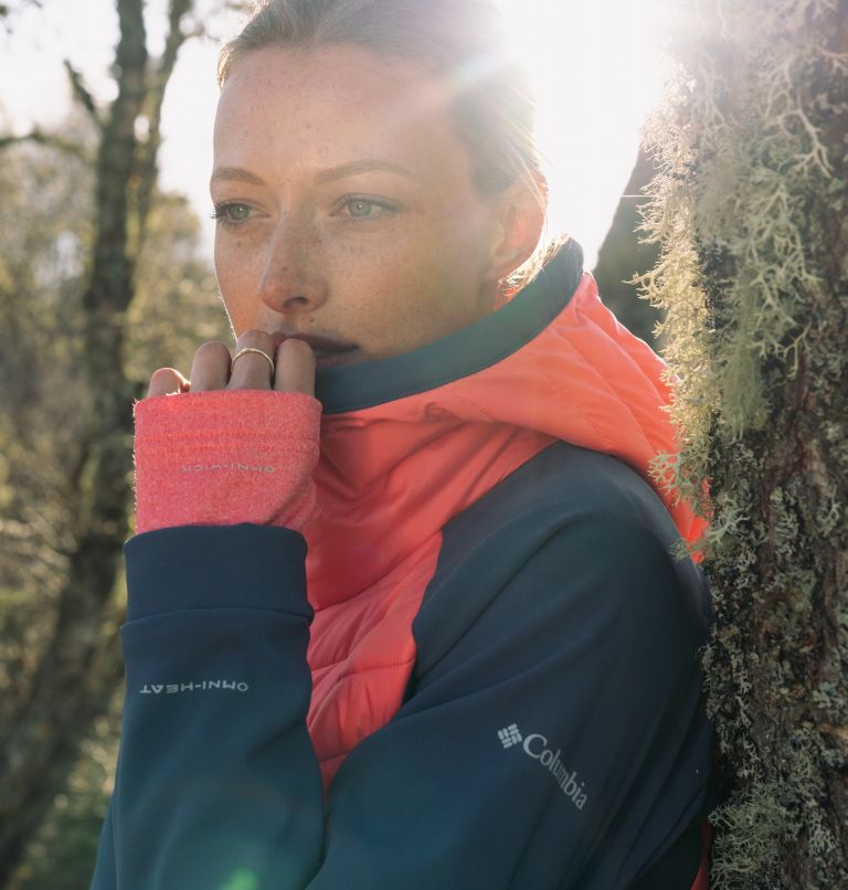 Columbia Chaqueta híbrida Powder Lite con capucha para mujer