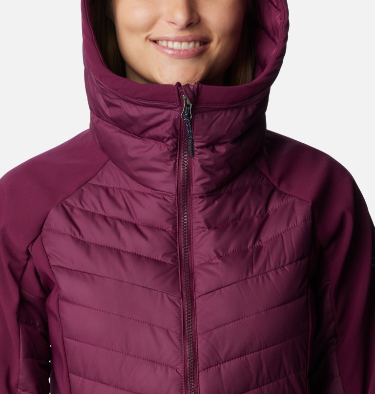 Women's Powder Lite Insulated Hybrid Hooded Jacket, Color: Marionberry, image 4