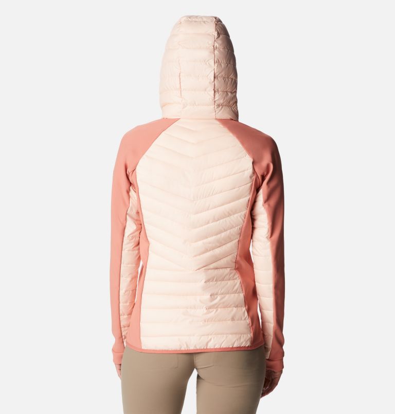 Thumbnail: Powder Lite Hybrid Hooded Jacket | 890 | S, Color: Peach Blossom, Dark Coral, image 2