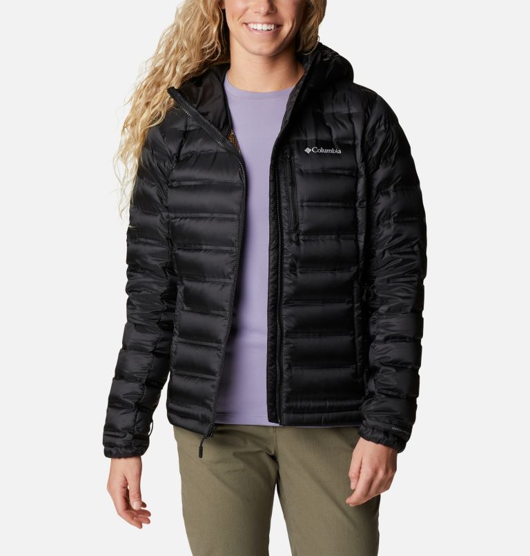 Thumbnail: Women's Pebble Peak Down Hooded Jacket, Color: Black, image 9