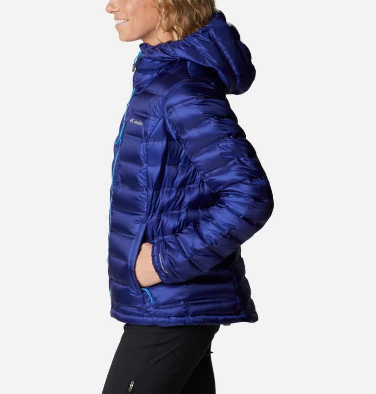 Thumbnail: Women's Pebble Peak Down Hooded Jacket, Color: Dark Sapphire, image 3