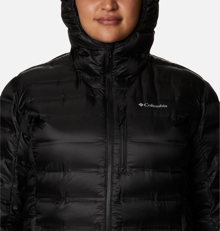 Thumbnail: Women's Pebble Peak Down Hooded Jacket - Plus Size, Color: Black, image 4
